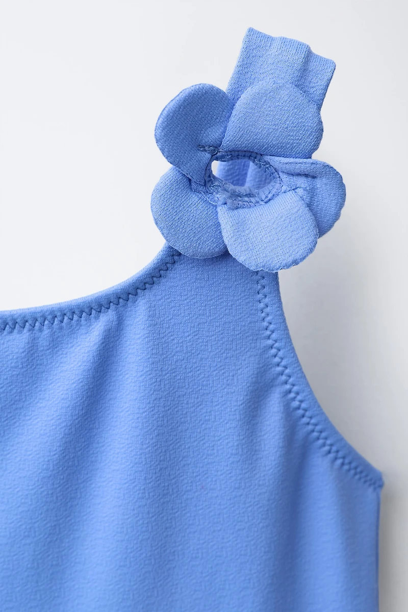 2-6 ANS/ MAILLOT DE BAIN TEXTURÉ FLEURS 3D