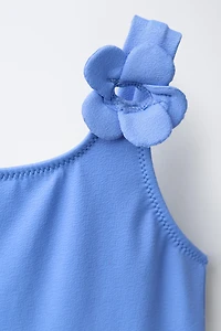 2-6 ANS/ MAILLOT DE BAIN TEXTURÉ FLEURS 3D