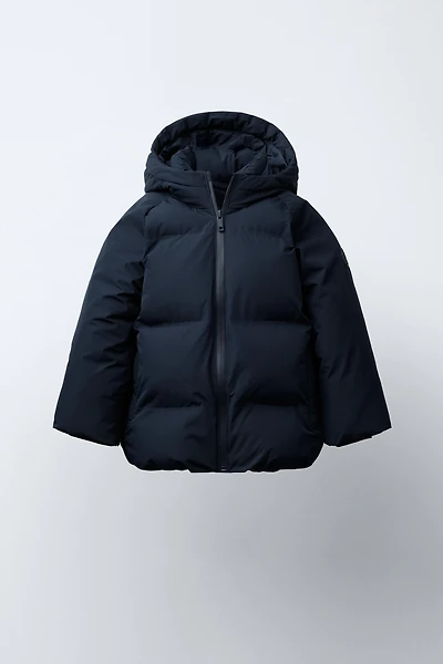 BLOUSON MATELASSÉ À CAPUCHE DÉPERLANT