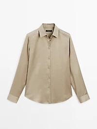 Flowing satin shirt
