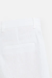 100% LINEN PLEATED PANTS