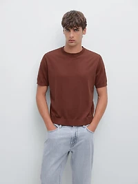 T-shirt en maille à manches courtes