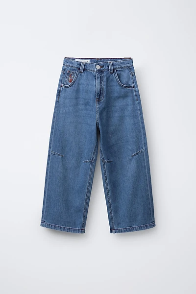 EMBROIDERED BAGGY JEANS