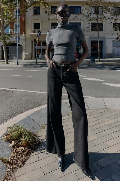 PUFF SHORT SLEEVE KNIT JUMPER