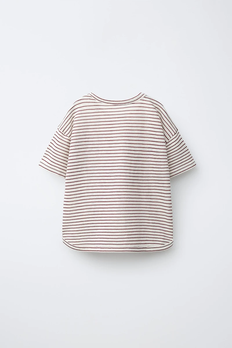 MICKEY MOUSE © DISNEY STRIPED EMBROIDERED T-SHIRT