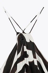 ANIMAL PRINT HALTER DRESS ZW COLLECTION