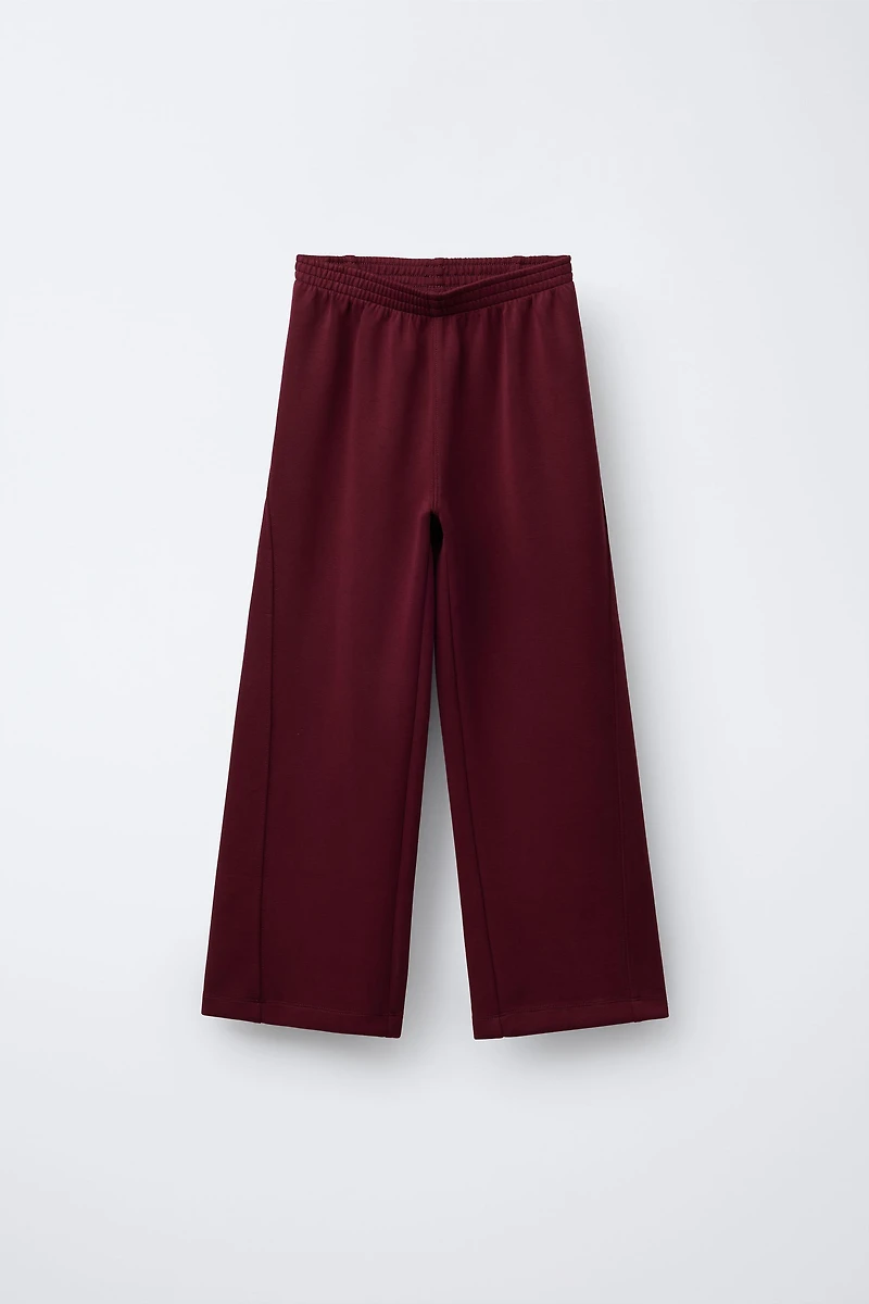 PLAIN WIDE LEG PANTS