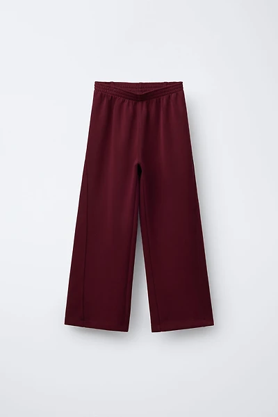 PLAIN WIDE LEG PANTS