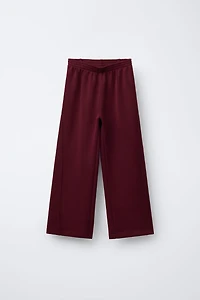 PLAIN WIDE LEG PANTS