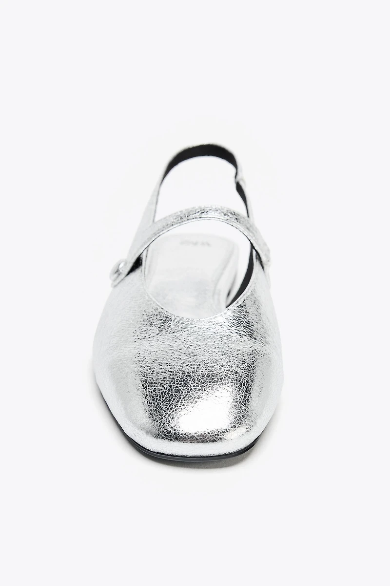 BALLERINES EFFET MÉTALLISÉ