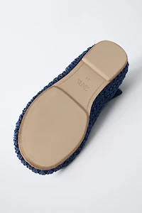 CROCHET BOW BALLET FLATS