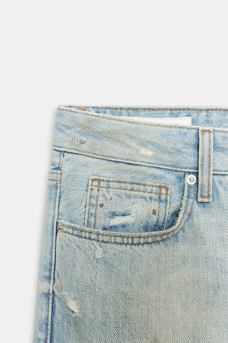 TRF MID-RISE CROPPED STRAIGHT LEG JEANS