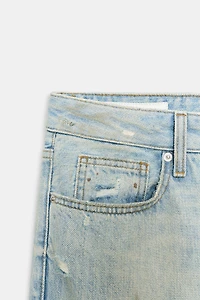TRF MID-RISE CROPPED STRAIGHT LEG JEANS
