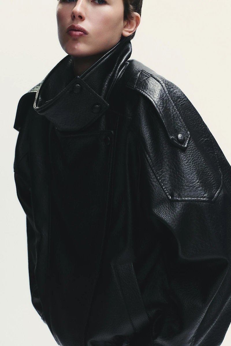 FAUX LEATHER JACKET