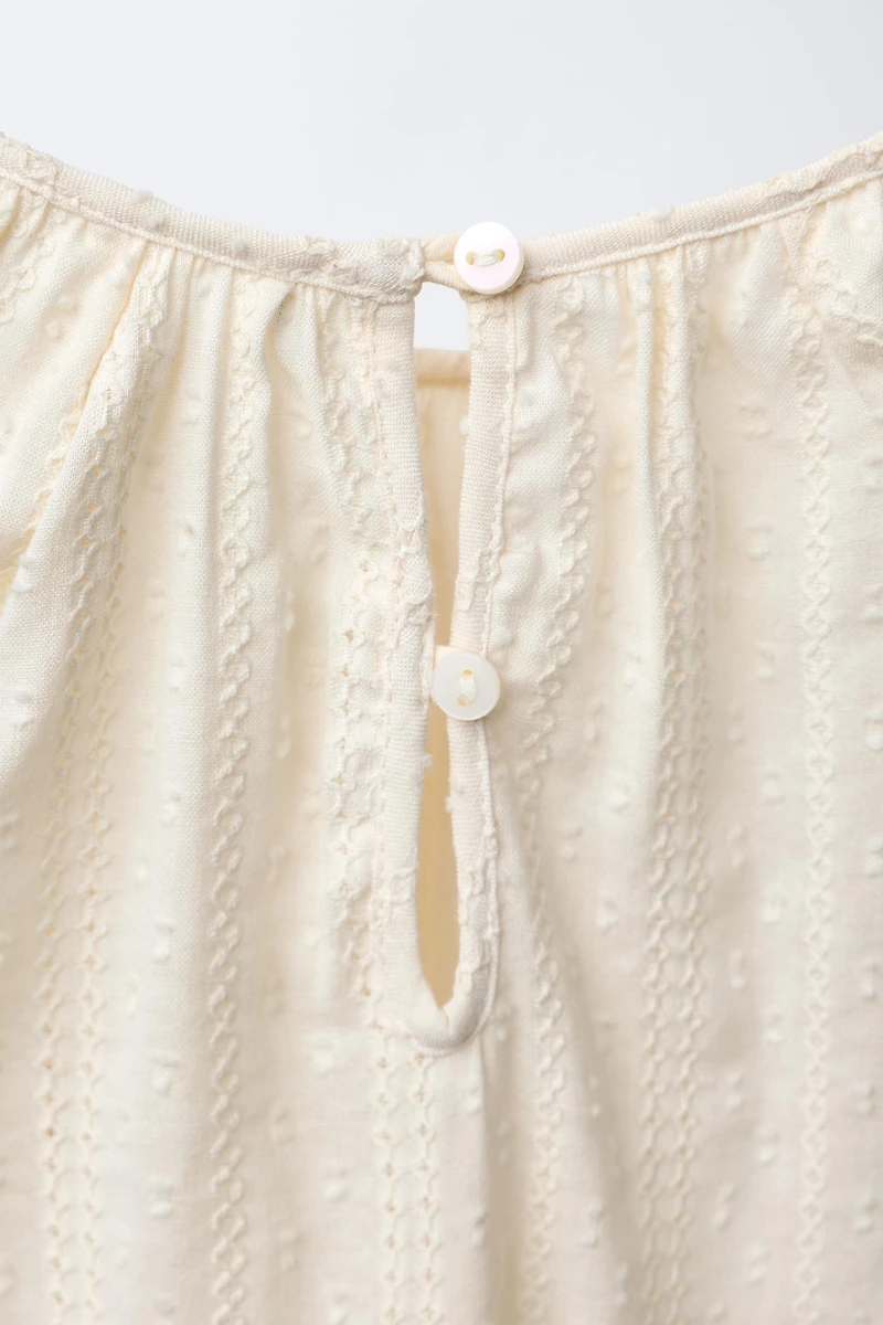 CHEMISE EN PLUMETIS BRODÉE