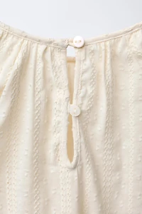 CHEMISE EN PLUMETIS BRODÉE