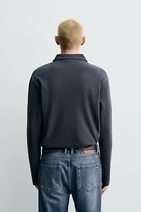ORIGINS BRUSHED TEXTURED POLO SHIRT
