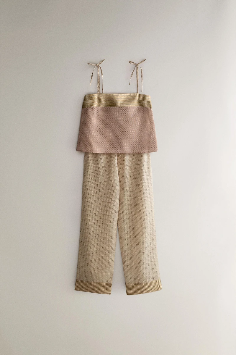 PANTALON À IMPRIMÉS COMBINÉS | KATHARINE POLE