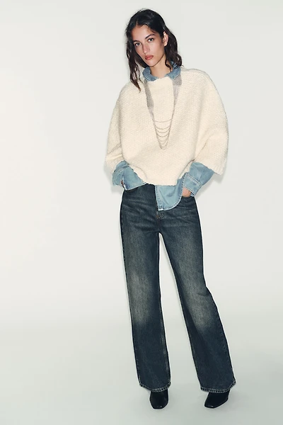 CHUNKY KNIT CAPE JUMPER