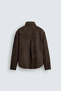 REGULAR FIT SUEDE OVERSHIRT