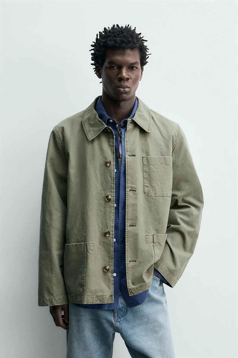 WASHED REGULAR FIT OVERSHIRT