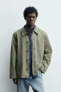 WASHED REGULAR FIT OVERSHIRT