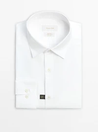 Slim fit 100% cotton poplin shirt