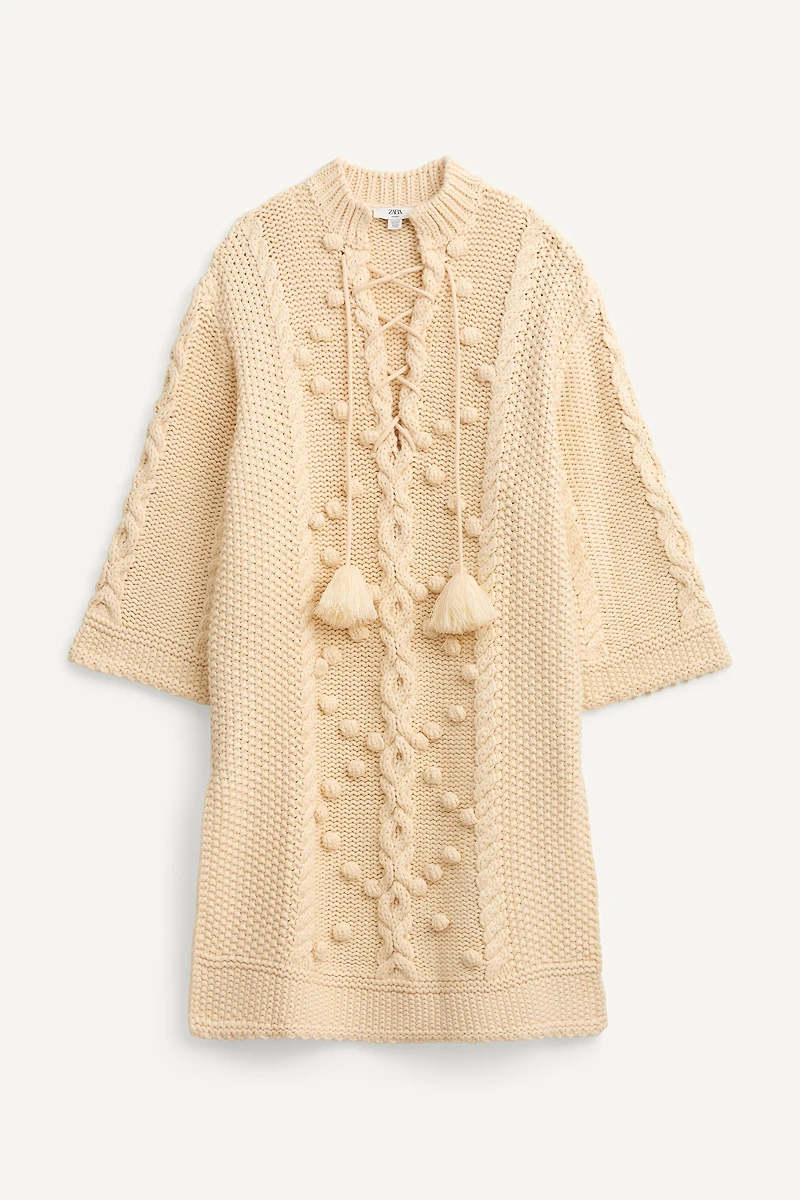 LIMITED EDITION LACE-UP KNIT PONCHO