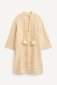 LIMITED EDITION LACE-UP KNIT PONCHO