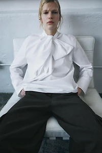 TIED POPLIN SHIRT ZW COLLECTION