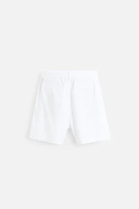 REGULAR FIT LINEN COTTON SHORTS