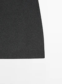 Wool blend mini skirt