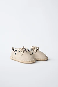LIMITED EDITION JUTE LEATHER DERBY SHOES
