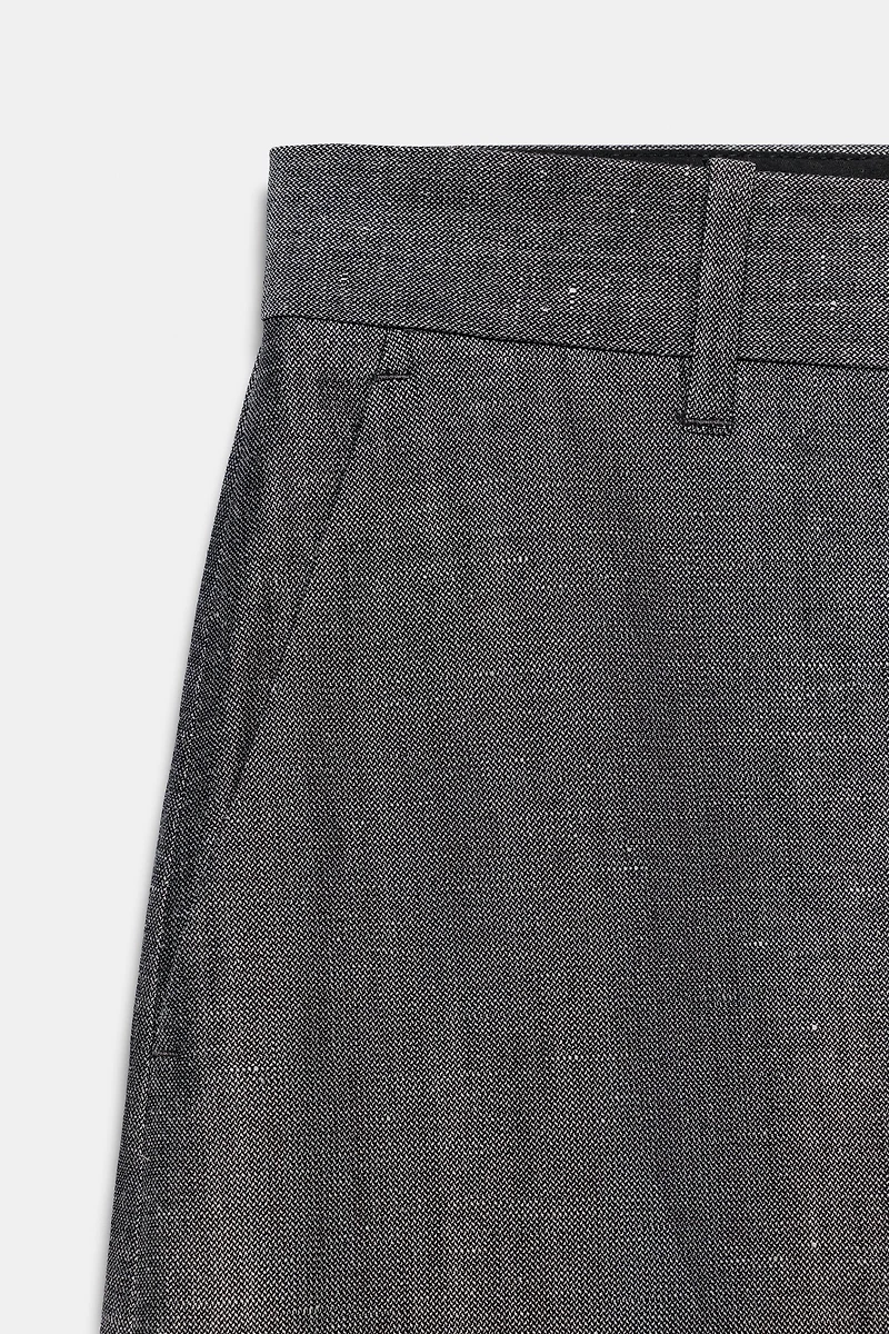 ZW COLLECTION Linen Blend Wide-Leg Pants
