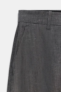 ZW COLLECTION Linen Blend Wide-Leg Pants