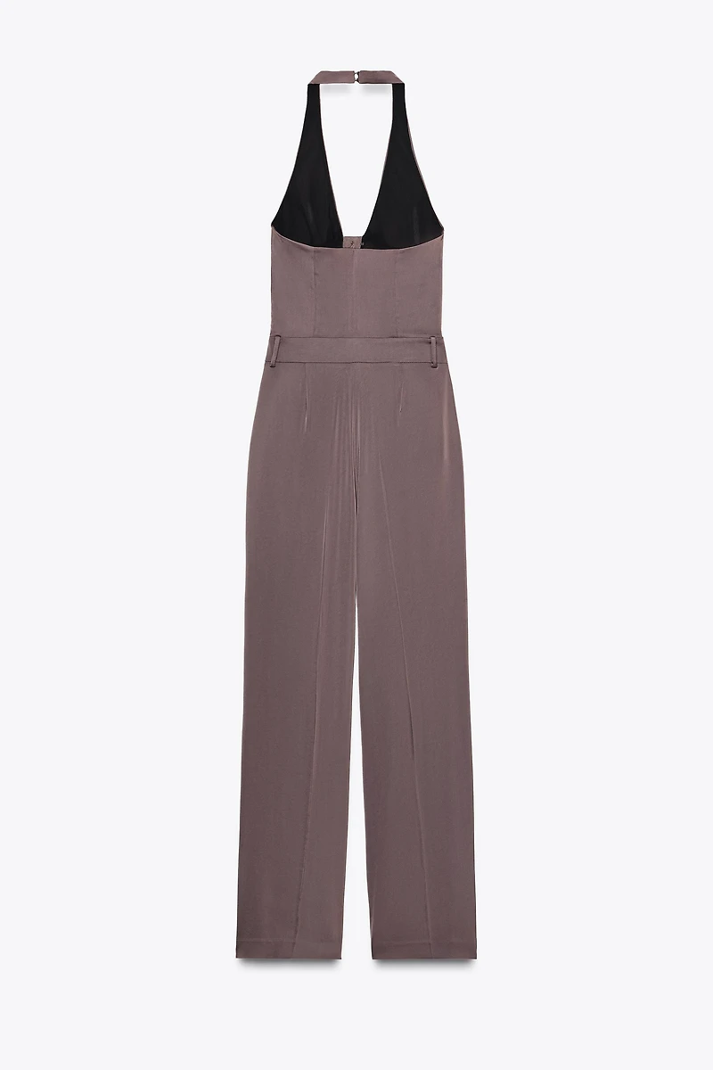 COMBINAISON GILET SATINÉE À NŒUD