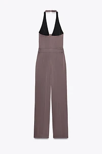 COMBINAISON GILET SATINÉE À NŒUD