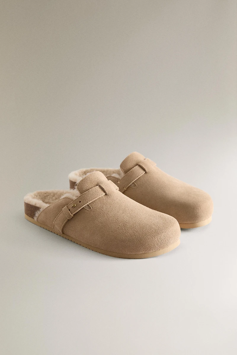WARM LEATHER CLOGS