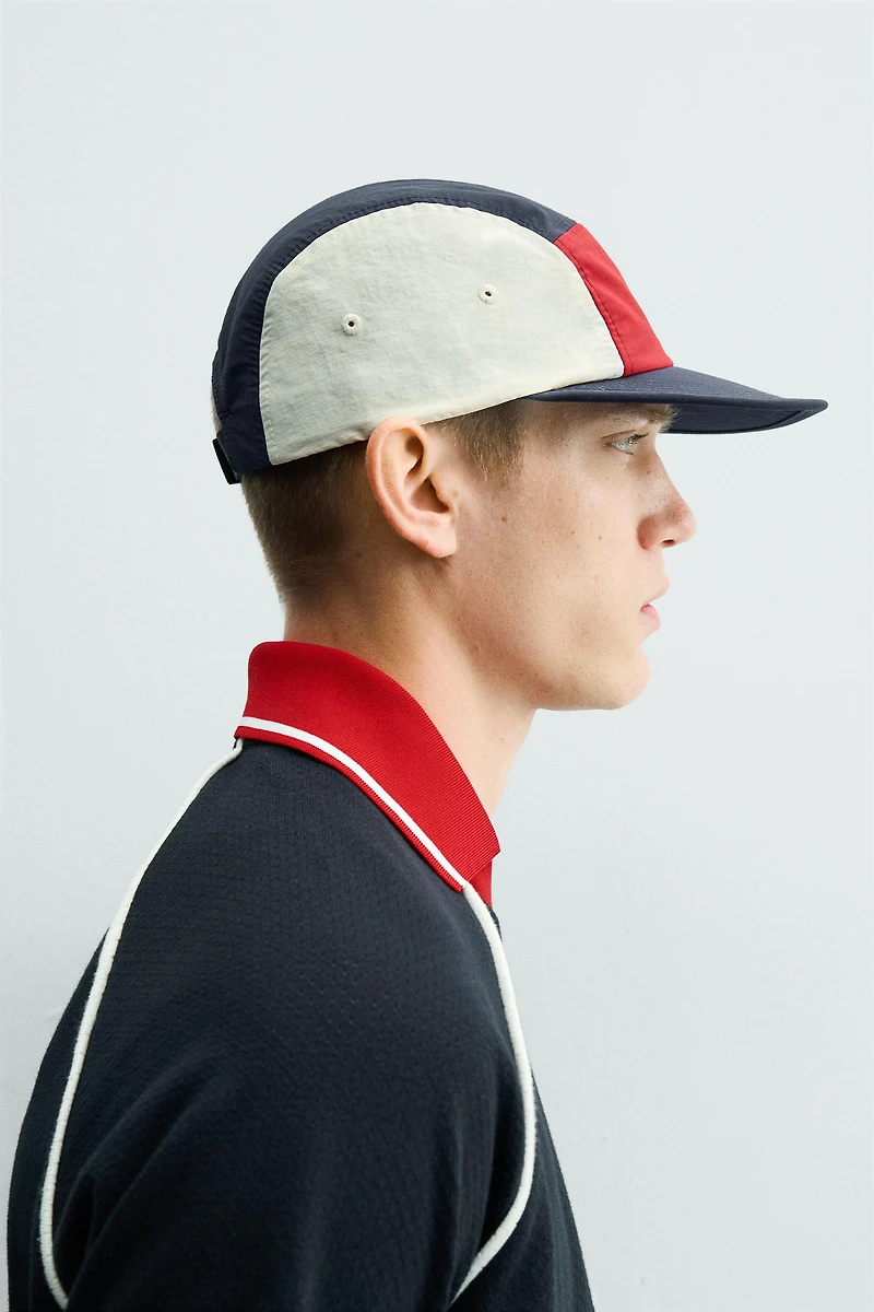 COLOR BLOCK FLAT VISOR TECHNICAL CAP