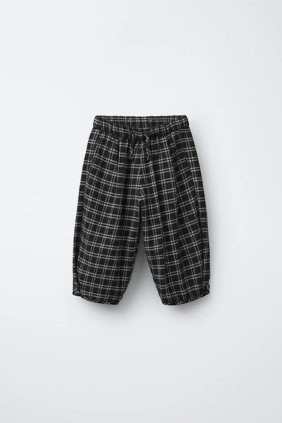 PLAID BAGGY PANTS
