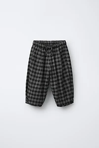 PLAID BAGGY PANTS
