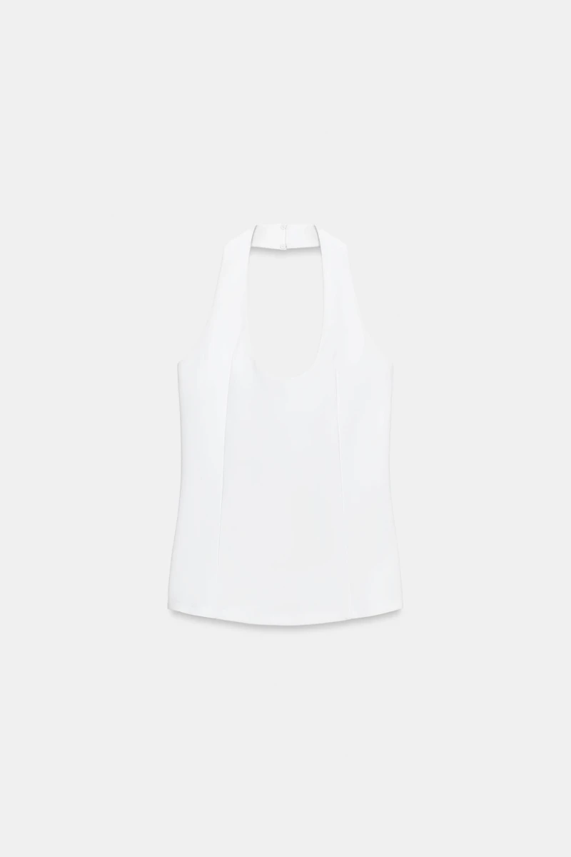 TOP HALTER EN CRÊPE