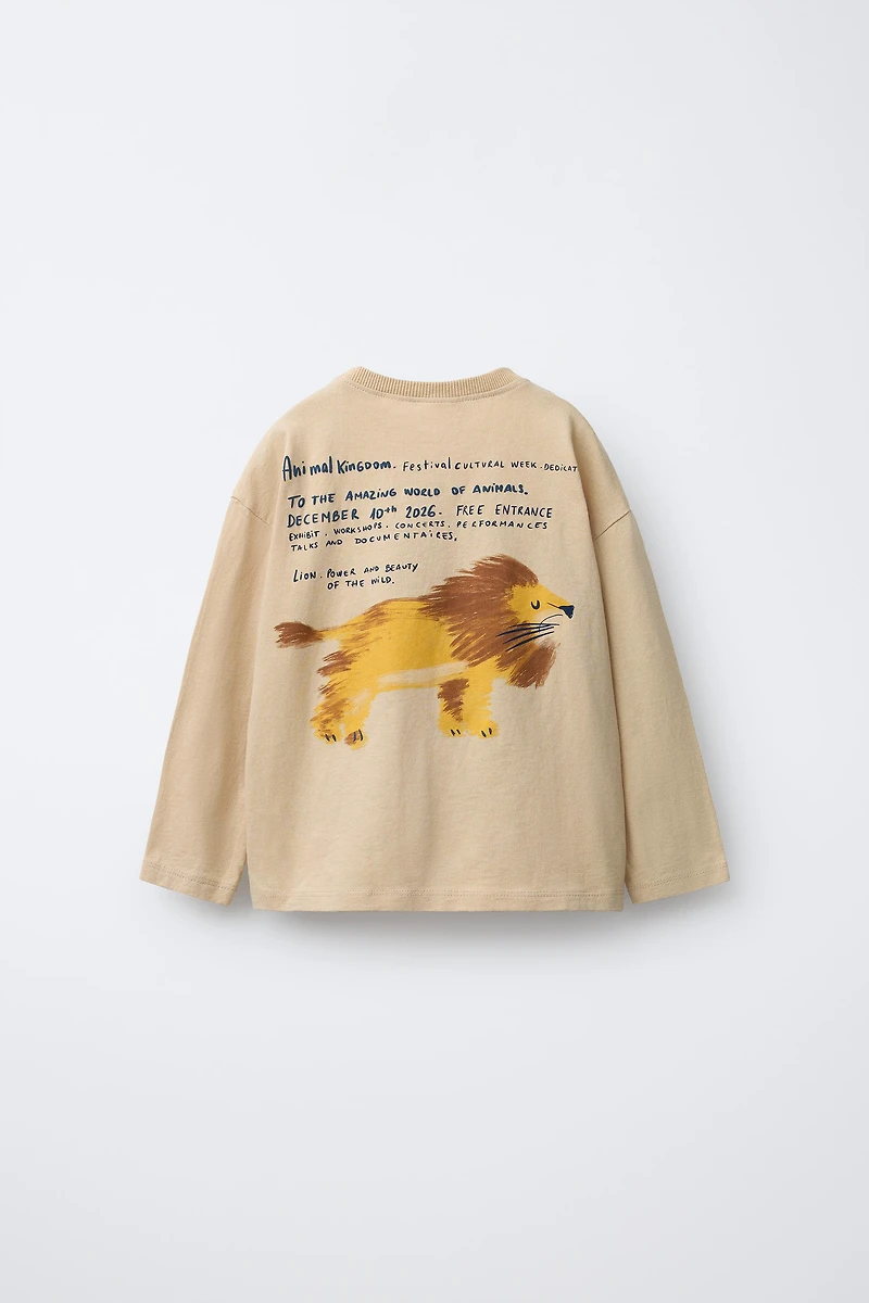 T-SHIRT À IMPRIMÉ LION