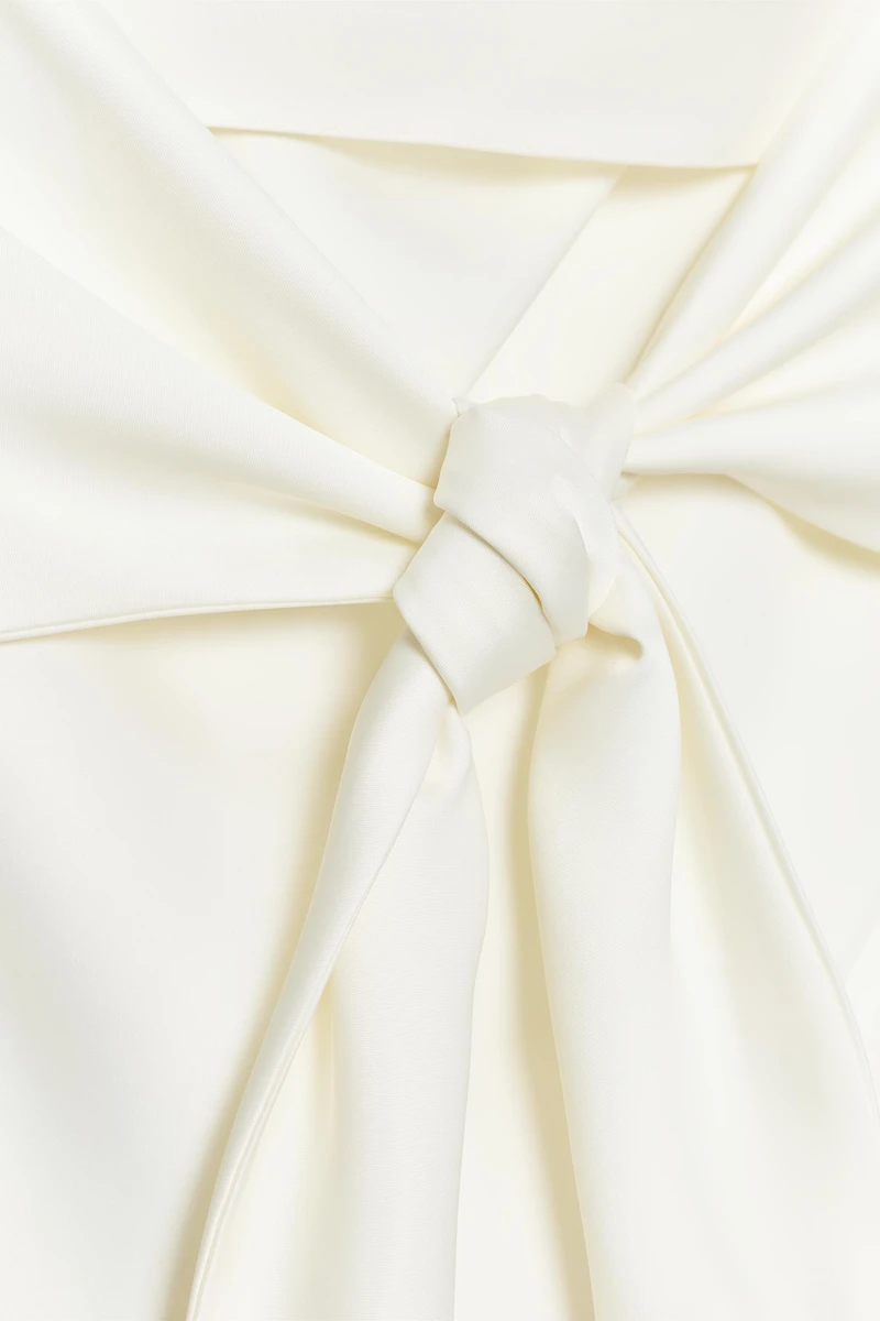 SATIN-EFFECT HALTER TOP