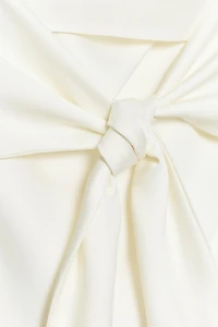 SATIN-EFFECT HALTER TOP