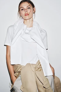 T-SHIRT EN COTON MERCERISÉ