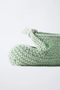 COTTON TIE BOOTIES