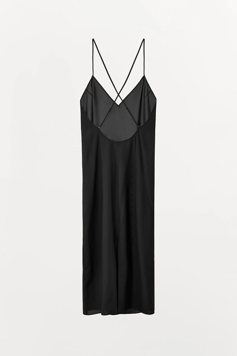 ROBE LONGUE DOUBLURE À BRETELLES MULTIPOSITIONS