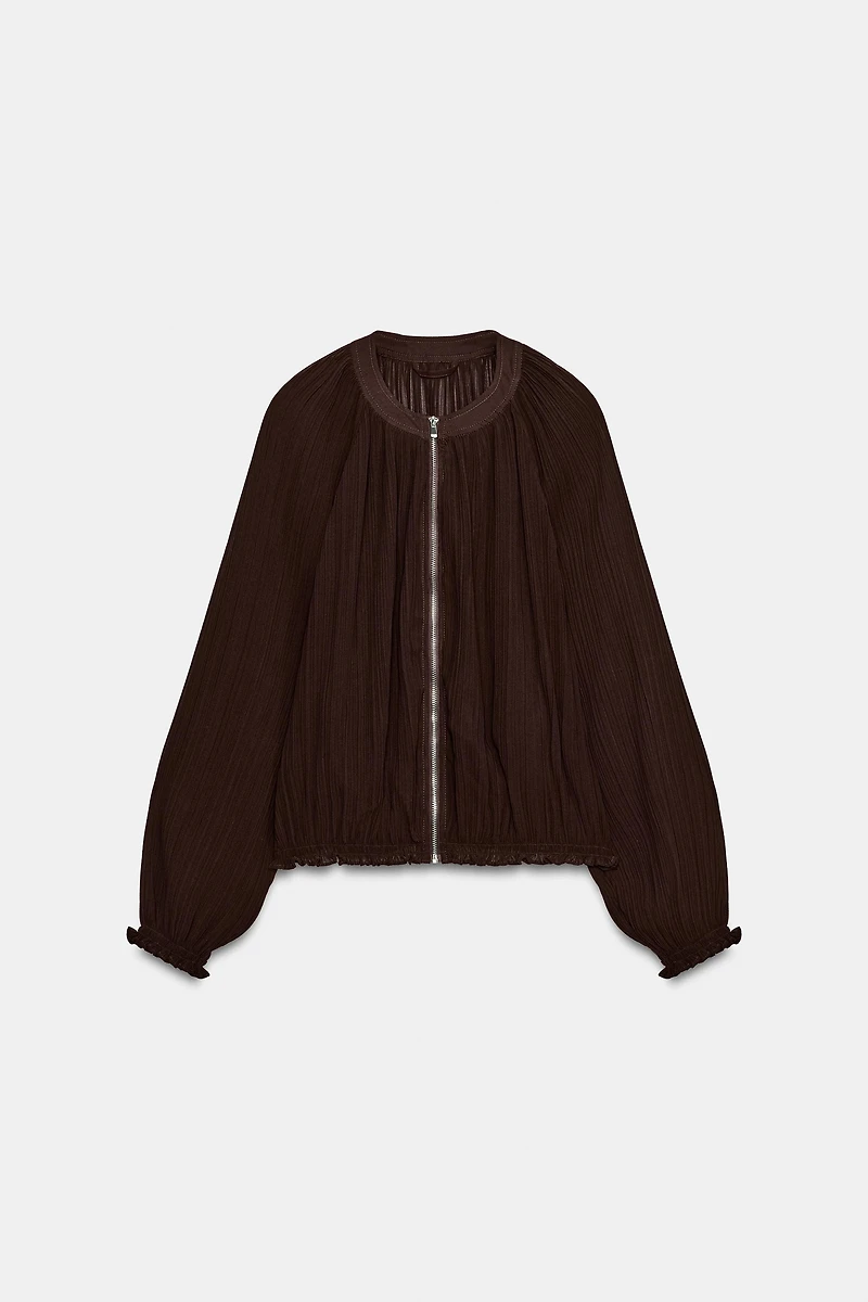 PLEATED ORGANZA JACKET