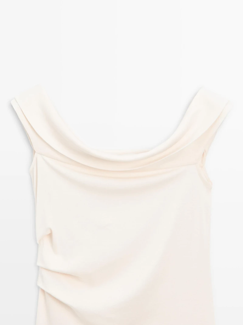 Draped top with knot detail